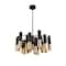 Cwi Lighting Anem 19 Light Down Chandelier With Matte Black & Satin Gold Finish 1015P26-19-129 - alternate 1